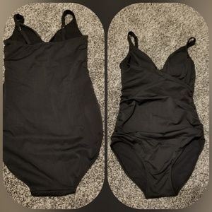 Black 1 piece swim suit